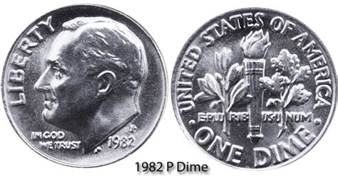 1982 p dime value